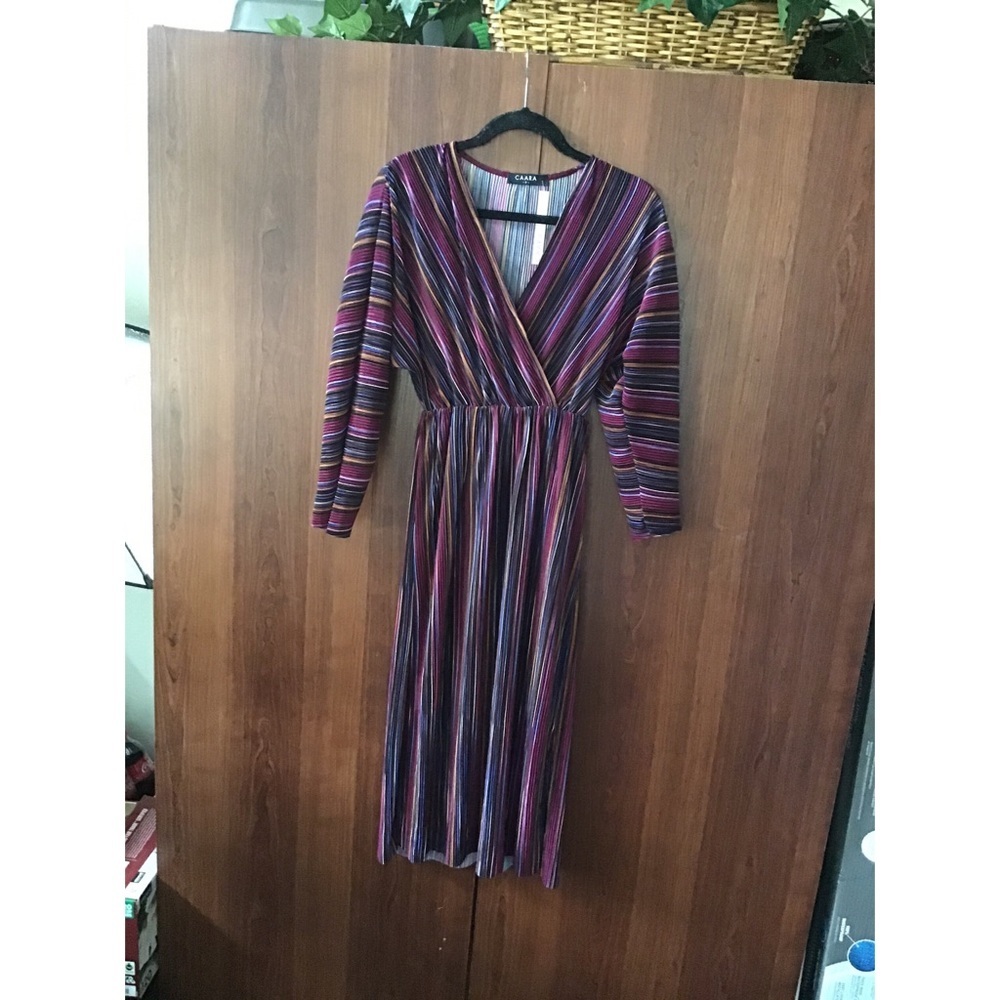 Caara Purple Multicolor Vertical Stripe …